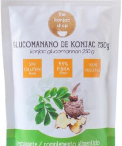 The Konjac Shop - Harina de Glucomanano 250g Sin Gluten 100% Vegetal Espesante Natural Bajo en Calorías Apto para Veganos
