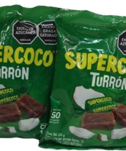 TURRON - SUPERCOCO - TURRON CON COCO NATURAL - PACK DE 2-250 G CADA UNO