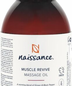 Naissance Muscle Revive Aceite de Masaje Caliente - 100 ml - Base de Aceite de Semilla de Uva con Terapia de Masaje de Jengibre y Pimienta Negra para Dolores Articulares y Musculares