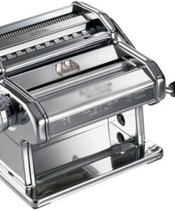 AIZYR Máquina De Pasta De Fideos Manual, Multifuncional Máquina para Hacer Pasta - Acero Inoxidable/Diseño Dividido, Perno De Fijación De La Base, Negro,Plata