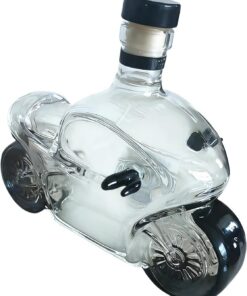 Botella de whisky, decantador de vidrio en forma de motocicleta, contenedor de exhibición de alcohol, adorno coleccionable, almacenamiento de licor de whisky para camareros, coleccionistas, hogar, bar