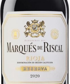 Marqués De Riscal Vino Tinto Reserva Denominación de Origen Calificada Rioja, Variedad Tempranillo, 24 Meses en barrica, Botella individual de 750 ml (Paquete de 6)