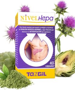 Nivelhepa 40 Cápsulas | Cardo Mariano, Extracto de Alcachofa, Colina, Chlorella, SAMe y Glutation | Protección y Desintoxicación para el Hígado | Detox para el Higado de TONGIL