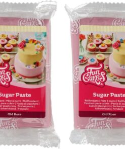 FunCakes Pasta de Azúcar Old Rose, fácil de usar, suave, flexible, blanda y maleable, perfecta para la decoración de pasteles, Halal, Kosher y sin gluten, 250 g Pack de 1 (Paquete de 2)