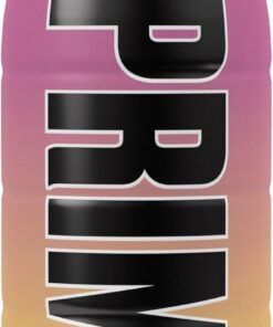 PRIME Hydration Strawberry Banana, Bebidas deportivas, Electrolitos mejorados para reponer líquidos, 250 mg de BCAA, vitaminas B, antioxidantes, bajo contenido en azúcar, 500 ml (Paquete de 6)