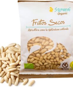 Sanvesi Frutos Secos Ecológicos. Piñones. 100% Natural y Orgánico. Sin Gluten - Vegano - Sin Azúcares Añadidos. Bolsa 100g