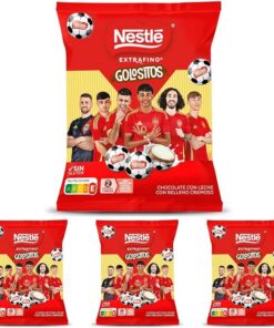 Nestlé Extrafino Golositos Chocolate con Leche con Relleno Cremoso Bolsa 144g (Paquete de 4)
