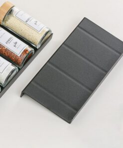 Organizador de especias para cajón, organizador de especias extensible de 23 cm a 46 cm, cajón de especias, sistema de estante de especias, organizador de especias, paquete de 8