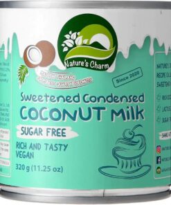 Nature's Charm Leche Condensada de Coco Sin Azucar 320g | Sugar Free Sweetend Condensed Milk (Pack de 4)