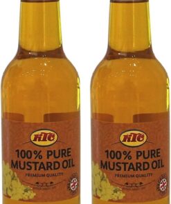 2 x 250 ml de aceite de mostaza puro KTC para aplicaciones de masaje Ayurwera.