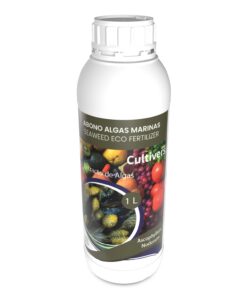 CULTIVERS Fertilizante Algas Marinas Líquido 1 L Abono orgánico para plantas extracto de Ascophyllum nodosum. Potenciador de crecimiento, estimulador de raíces, mejora la producción
