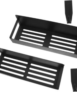 VALICLUD 2 Piezas Estante Magnético para Guardar Especias, Especiero de Metal, Negro, Acero al Carbono, Organización Multipropósito, Fácil Instalación, para Puertas de Refrigerador