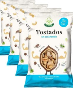 EL NOGAL Frutos Secos Pistacho Tostado Sin Sal Bolsa, 100 G (Paquete de 4)