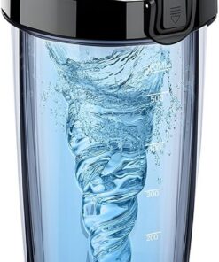 Kssvzz Botella mezcladora eléctrica de proteínas, 600 ml, recargable, con luz colorida, sin BPA, agitador portátil para batidos de proteínas y botellas de gimnasio para hombres