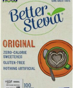 Now Foods Better Stevia Packets, Original - 100 Packets - 100 Unidades