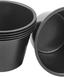 6 moldes para pudín de acero al carbono para hornear incluso tartas, pudines y pasteles de hasta 446 F (taza alta de 200 ml)