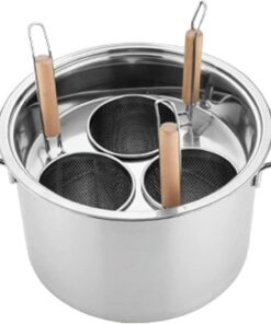 Juego de Cocina para Pasta de Acero Inoxidable - Olla con divisores y colador de Colores para una Pasta, Fideos y Verduras Menaje de Cocina