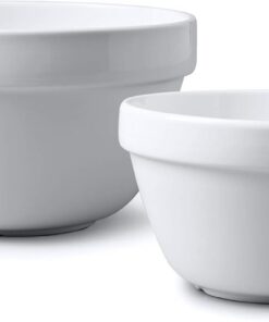 WM Bartleet & Sons 1750 TSET178 Juego de 2 lavabos Tradicionales de Porcelana para pudín (900 ml, 1,6 1250 ml, 2 PT) – Blanco