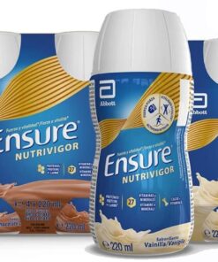 Ensure Nutrivigor -Complemento Alimenticio para Adultos Sabor Vainilla Pack de 4 Botellas x 220 ml + Ensure Nutrivigor-Complemento Alimenticio para Adultos Sabor Chocolate Pack de 4 Botellas x 220 ml