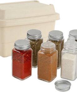 Frasco para Especias Frasco Portátil para Salsas y Condimentos con Estuche | Frascos De Almacenamiento De Condimentos Para Picnic Senderismo Hornear Cocinar Viajes Exteriores Y Barbacoa