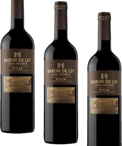 Baron de Ley Gran Reserva, Vino tinto DOC Rioja, Variedad Tempranillo, Elegante y Clásico, Botella 750 ml (Paquete de 3)