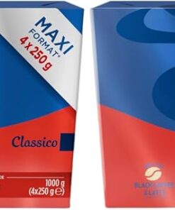 Lavazza, Crema e Gusto Classico, Café Molido Natural, 4 x 250 g, para Cafetera Italiana, de Filtro y Francesa, con Notas de Especias, Arábica y Robusta, Intensidad 7, Tueste Oscuro, Amazon Exclusive