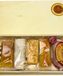 Cajitas surtidas pequeñas de chocolates, miniturrones, mazapanes, para regalar (Jijona, Alicante, Yema, Polvorón, Almendras)
