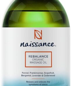 Naissance Aceite Para Masaje Corporal Descontracturante Rebalance BIO 250ml – Terapia Natural Para Dolor de Músculos, Rigidez Articulaciones, Estrés - Aromaterapia Cuerpo Mente con Aceite Coco