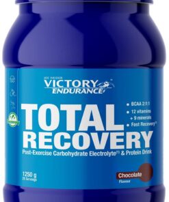 Victory Endurance Total Recovery (1250g) Sabor Chocolate, Preparado Bebida Post-Entreno de Carbohidratos Electrolitos y Proteínas, Con BCAA 2:1:1, 12 Vitaminas y 9 Minerales, Recuperación Rápida