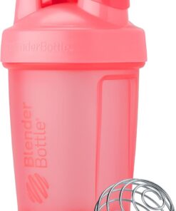 BlenderBottle Botella clásica V2 coctelera perfecta para batidos de proteínas y pre-entrenamiento, 20 onzas, rosa nuevo