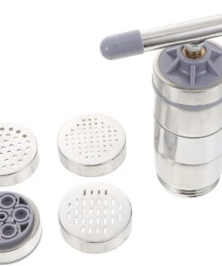 Cabilock Prensa para Hacer Fideos de Acero Inoxidable con Moldes Máquina Manual para Pasta Herramienta de Cocina Práctica y Duradera
