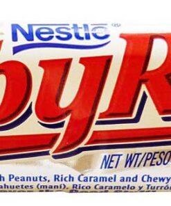 BABY RUTH - BARRA DE CARAMELO RETRO AMERICANO CLÁSICO DE 59,5 G - MANÍ/CARAMEL/NOUGAT - 4 BARRAS