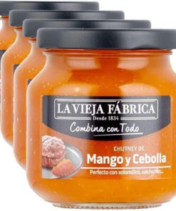 La Vieja Fábrica | Surtido salsa COMBINA CON TODO | Chutney de Mango y Cebolla | 280 g (Paquete de 4)