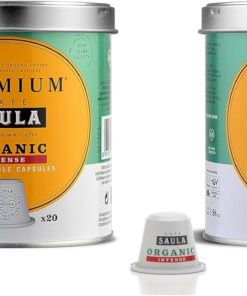 Café Saula Lata 20 Cápsulas compostables café Organic Intense compatibles (Paquete de 2)