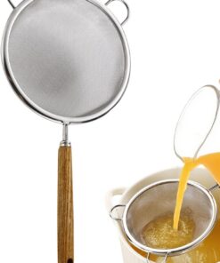 Escurridor Metal Colador Doble Asa Pasta Fideos Arroz Patatas Fritas | Escurridor de Pasta de Acero Inoxidable y Tamiz Para Harina Pasta Fideos Alimento Infantil Arroz Verduras Leche De Soja