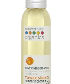 Nature's Baby Organics - Aceite para bebé, diseño de mandarina Alivio de la piel relajante para bebés, niños y adultos. Natural, suave y suave, sin productos químicos sintéticos, pegamentos, o parabenos