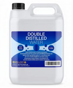 Agua destilada doble, 5 litros