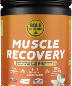 GOLDNUTRITION MUSCLE RECOVERY VAINILLA 900g | Proteína hidrolizada, aislada y concentrada | Hidratos de absorción rápida | Creatina