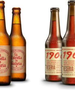 La Estrella de Galicia Cerveza - Pack de 24 botellas x 330 ml - Total: 7.92L + 1906 Reserva Especial Cerveza, 24 x 330ml
