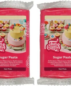 FunCakes Pasta de Azúcar Rosa Intenso 250 g (Paquete de 2)