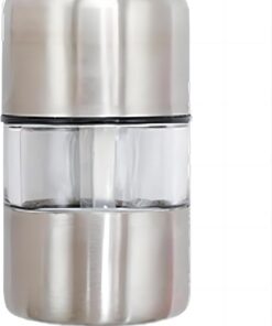 Molinillo de especias compacto de acero inoxidable, pequeño molinillo de cocina, adecuado para un sabor mejorado (plateado, 3 x 3 x 5,2)