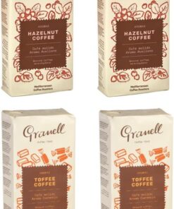 Granell Cafés · 1940 - Pack Degustación Avellana y Caramelo | Café Molido 100% Arabica con un Ligero Toque de Avellana y Toffee | 4 Paquetes x 250 Gramos
