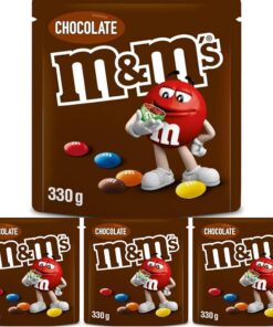 M&M's Choco Snack en Bolitas de Colores de Chocolate con Leche, Ideal como Regalo (330g) (Paquete de 4)