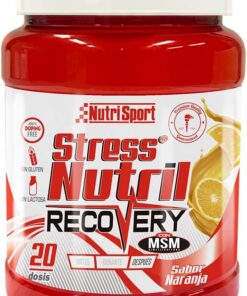 NUTRISPORT StressNutril Batido Recuperador | Bebida Post Entreno | Complemento Alimenticio para Deportistas| Reduce Fatiga, Antioxidante, Aumento Masa Muscular | Sabor Naranja |Bote de 800gr