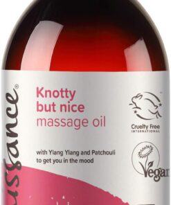 Naissance "Knotty but Nice" - Aceite de Masaje Sensual – 250ml - Base de aceite de semillas de uva con aceites esenciales de ylang ylang, pachuli, salvia, naranja, pomelo, incienso, pimienta.