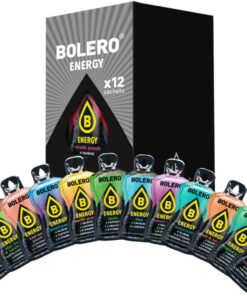 Bolero Energy Mix Beutel - Bebida en polvo sin azúcar, vegana y sin gluten, para estilos de vida activos (14 g x 12 unidades)
