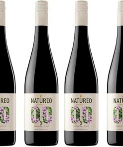 Natureo Syrah, Vino Tinto desalcoholizado - 6 botellas de 75 cl, Total: 4500 ml (Paquete de 2)
