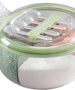 Grandes Envases Para Especias 4 Compartimentos Tarrinas Almacenamiento | De Almacenamiento De Especias Con Tapa Y Cuchara Para Cocina Restaurante Camping Senderismo Picnic Cocción Ba