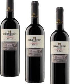Baron de Ley Reserva | Vino Tinto DOC Rioja | 750 ml | Variedad Tempranillo | Fruta y Complejidad | Perfecto para Acompañar Platos como Patatas a la Riojana o Potaje de Patatas (Paquete de 3)
