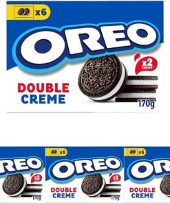 Oreo Doble Crema, Galletas de Chocolate Rellenas de Doble Crema Sabor Vainilla, Las Galletas Clásicas pero con, Paquete de 680 g